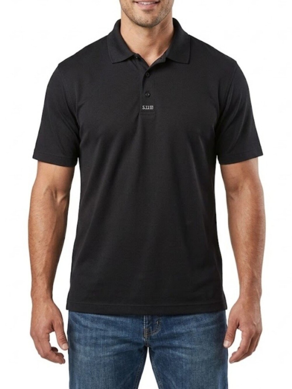 5.11 Tactical Men's Black Short-Sleeve Polo